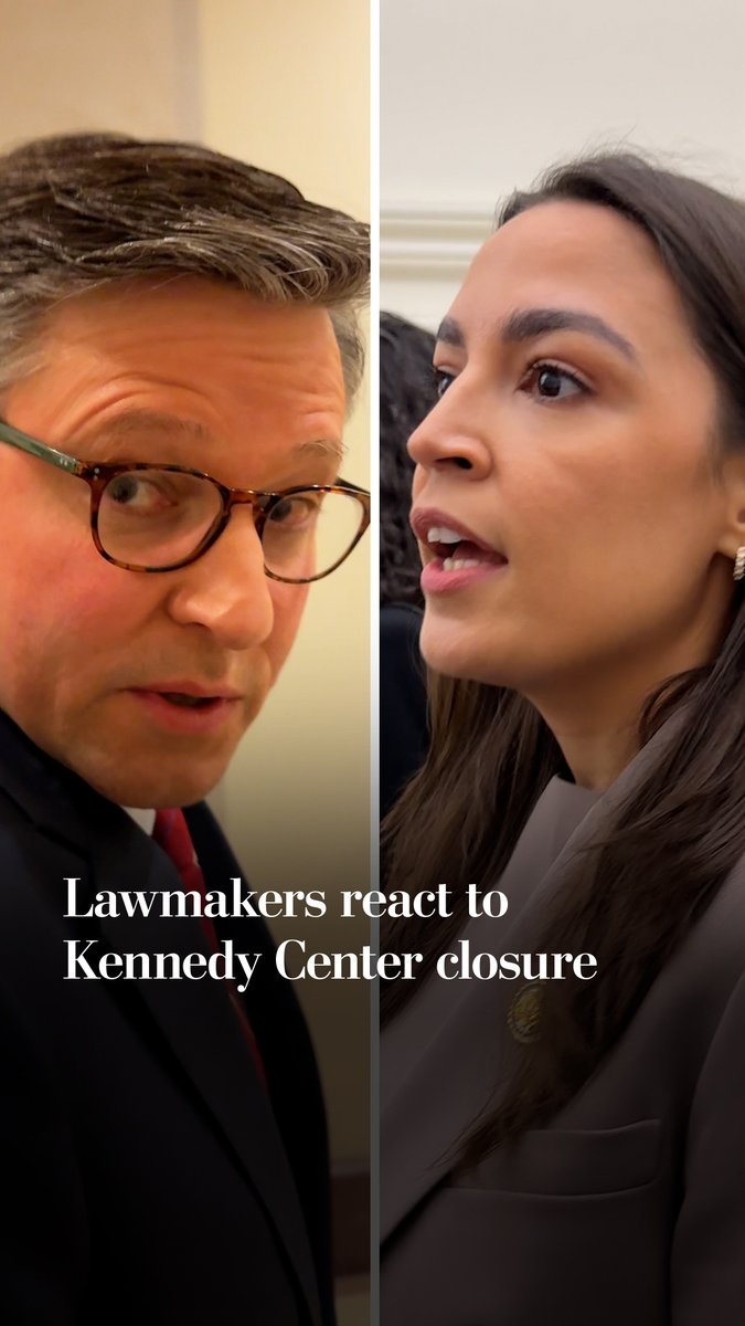 “I think they're shutting it down because they can't fill the seats,” Rep. Alexandria Ocasio-Cortez said about President Trump's closure of the Kennedy Center. But Sen. Josh Hawley denied the closure was related to that and said it was to upgrade the space.
