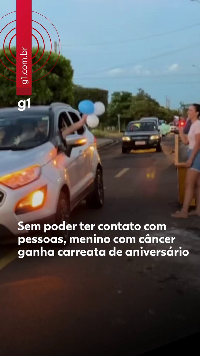 🚨ASSISTA: Isolado por causa do tratamento, menino com câncer é surpreendido com carreata no aniversário. — 'Mais um ano de vida', celebra mãe.