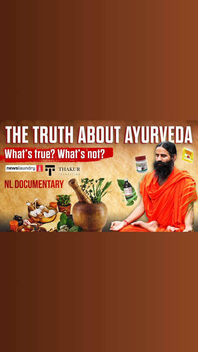 🚨 IMPORTANT message from ravish kumar! Ayurveda is “natural”. But is it always safe? What lies behind India’s global Ayurveda push? From clinical trials to heavy metals, from ads to regulation, @basantrajsonu's documentary investigates it all. Watch: