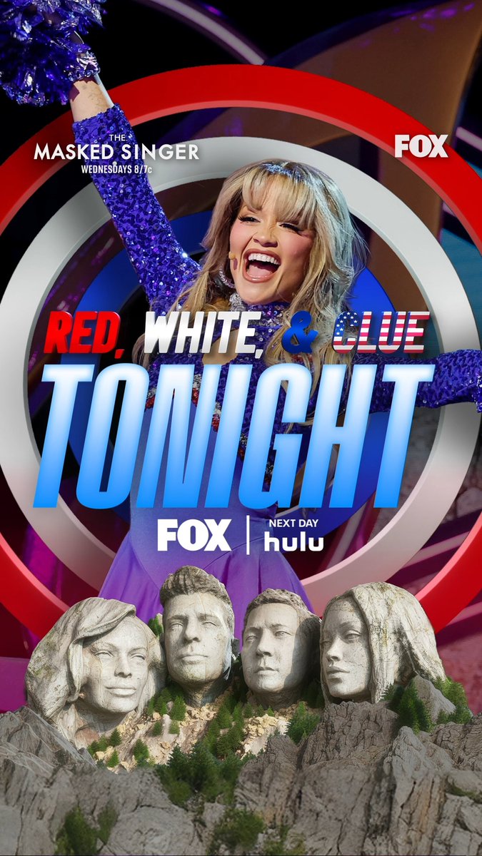 The 4th of July is coming a little early this year! 🇺🇸 You don't want to miss Red, White, and Clue Night on #TheMaskedSinger, tonight at 8/7c!