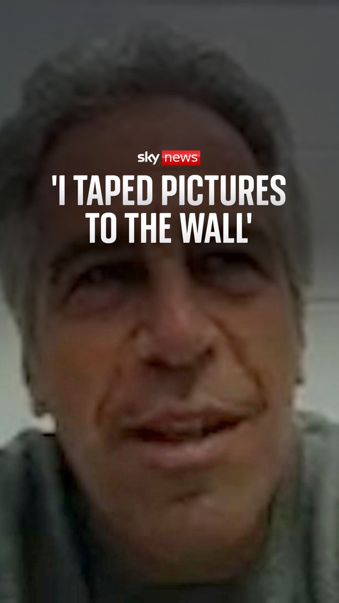'I had to borrow the scotch tape to get the pictures on the wall' A new video has emerged that Jeffrey Epstein appears to have recorded covertly in detention. As with all releases from the US Department of Justice, we have no context for this video.