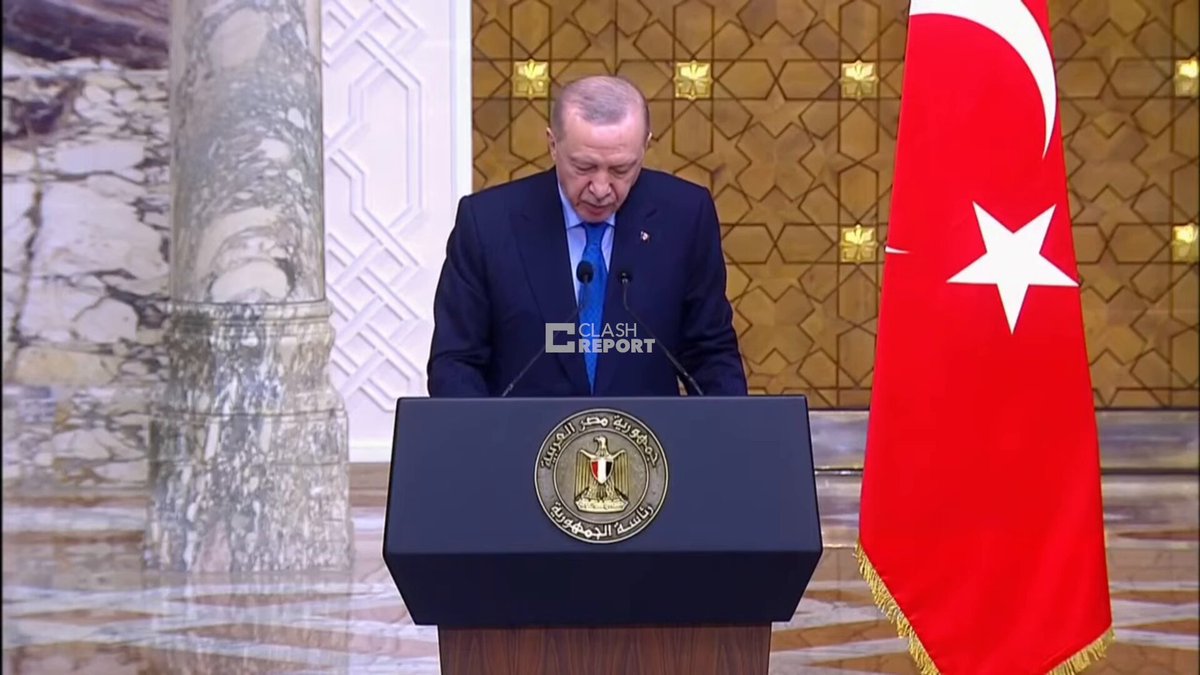 Turkish President Erdogan in Egypt: As two neighboring countries with the longest coastlines in the Eastern Mediterranean, we aim to increase our cooperation in bilateral maritime trade and transportation, freedom of navigation, and maritime security.