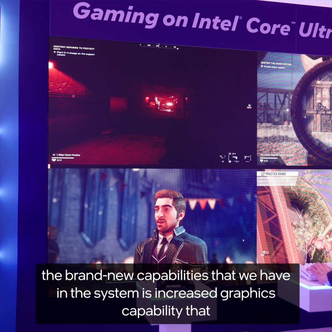 Graphics galore with multi-frame generation and AI-enhanced upscaling features on #IntelCoreUltra Series 3.