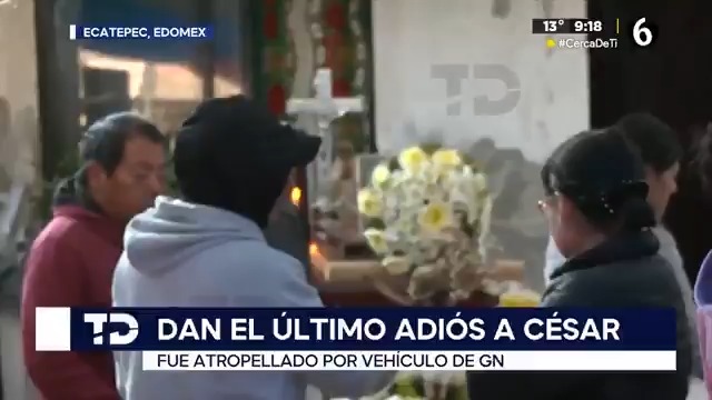 ▶️ “Que se hagan responsables por la muerte de mi papá; no era su momento”: dan el último adiós a César Aristeo, comerciante que murió tras ser atropellado por un vehículo de la Guardia Nacional en Ecatepec. 📺 #TelediarioMatutino con Ana Laura Alanís, Liliana S. 💜 y César García