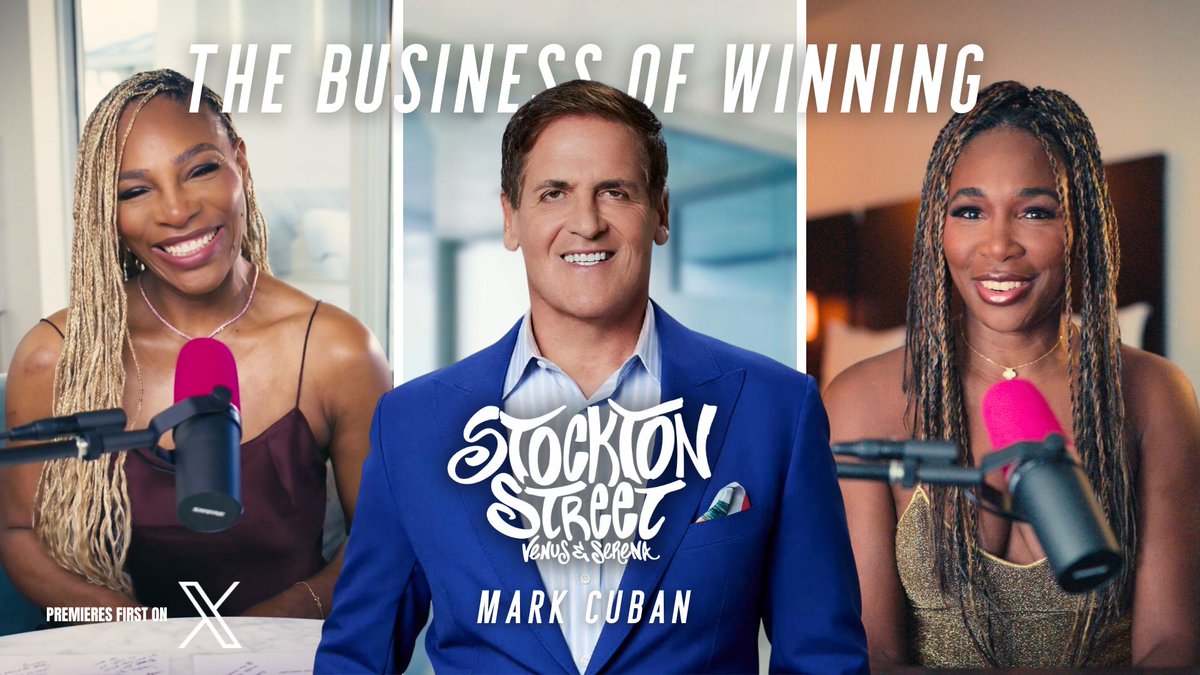 On this episode of Stockton Street, @venuseswilliams and I are joined by Mark Cuban to talk entrepreneurship, relentless drive and building real value. From his early hustle to tech billions, Cuban shares what separates winners from everyone else.