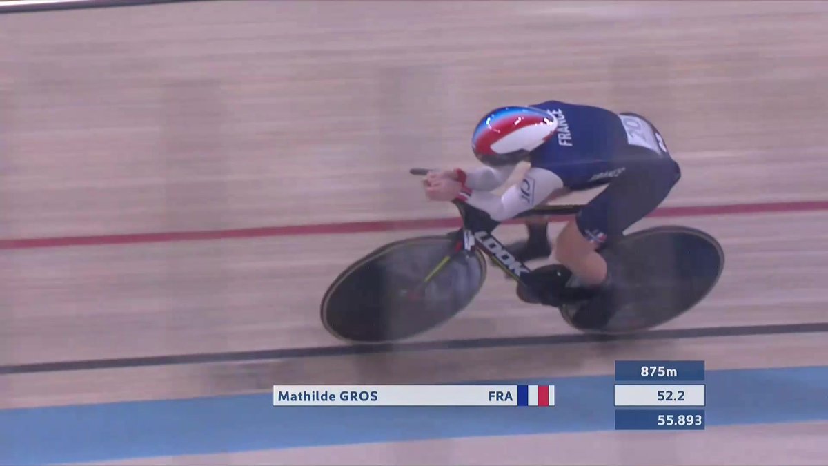 Mathilde Gros CHAMPIONNE D'EUROPE du Kilomètre ! La Française décroche son premier titre continental depuis 2019, après avoir amélioré le record de France en qualifications ! #lequipeVELO