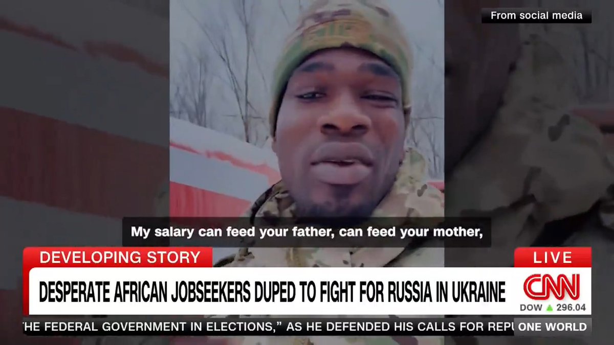 EXCLUSIVE: Desperate African men tell CNN they were lured by Russia into the war in Ukraine using promises of well-paying civilian jobs. But they were forced into the frontlines with little/no training, facing drones &amp; racism. "You escape or you die." ⚠️Story is hard to watch