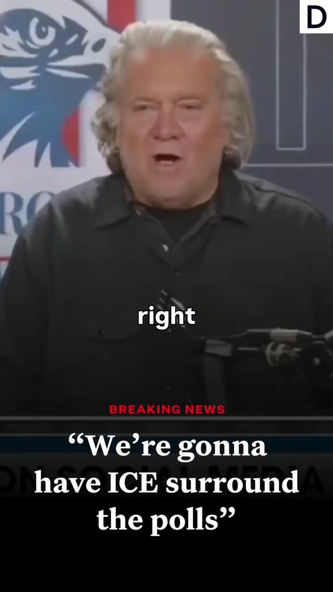 NEW: Former Trump advisor Steve Bannon announced “we’re going to have ICE surround the polls come November,” and told Democrats they’re not going to “steal the country again.” The comments come amid rising concerns that Trump is plotting to interfere in this year’s midterms.