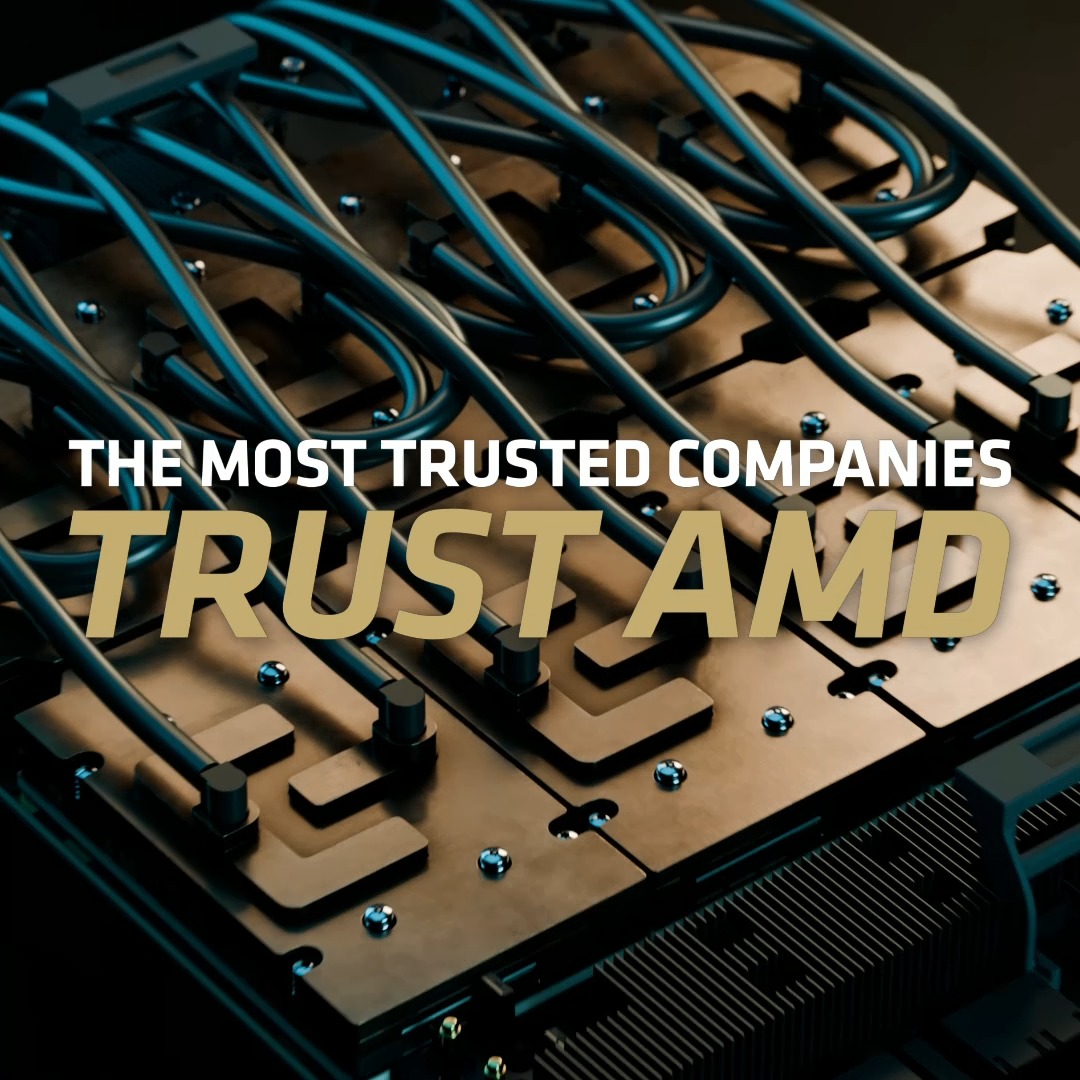 The world’s most trusted companies trust AMD because partnership is everything. Together, we advance what’s next: #TogetherWeAdvance