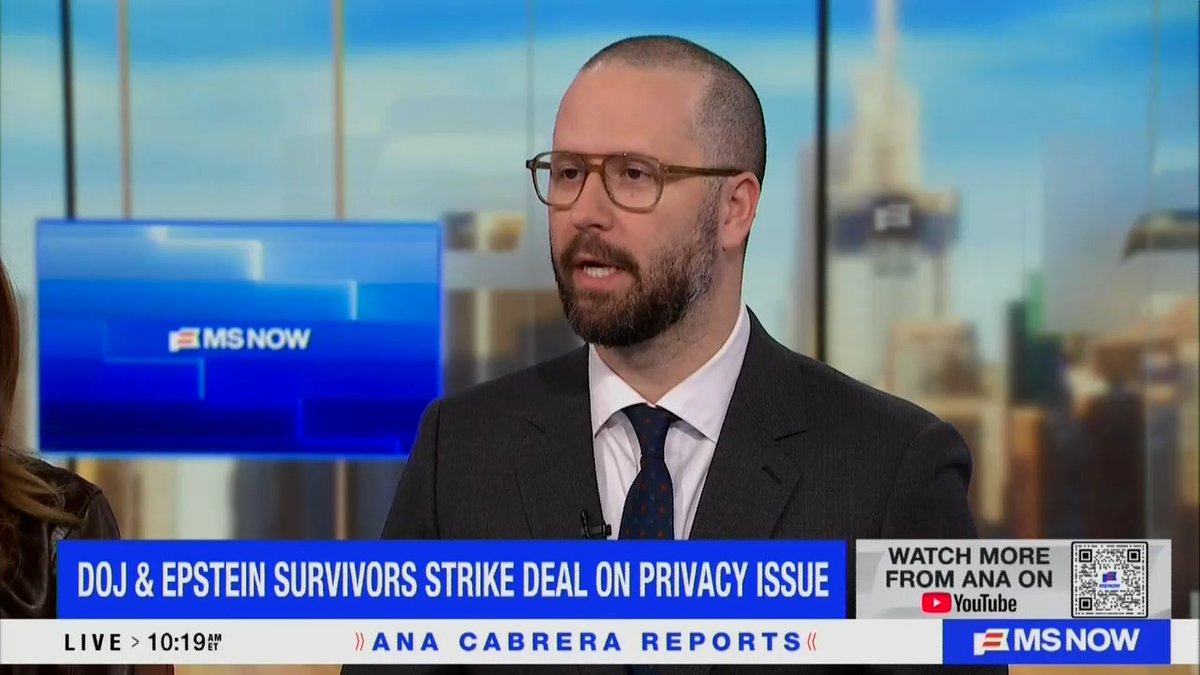 Lawyer for Epstein survivors: I'm not sure if it's intentional or it's incompetence, but what is very clear is that the DOJ has disregarded the wellbeing of the survivors. One of my clients was named 538 times in the latest release. It is unacceptable. And the whole reason they're claiming that they were almost a month and a half late to reveal these documents is they needed to redact.