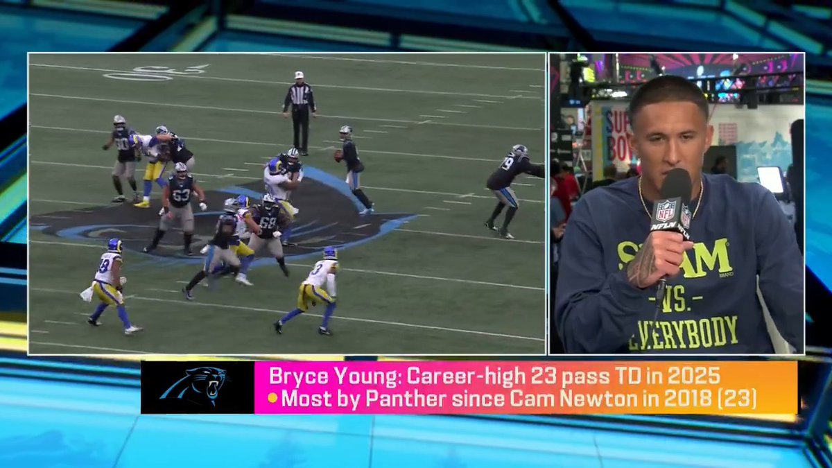 "He's a great player, and I'm excited to see what the future holds for both of us." Standout Carolina Panthers WR Tetairoa McMillan on his QB Bryce Young 🤝
