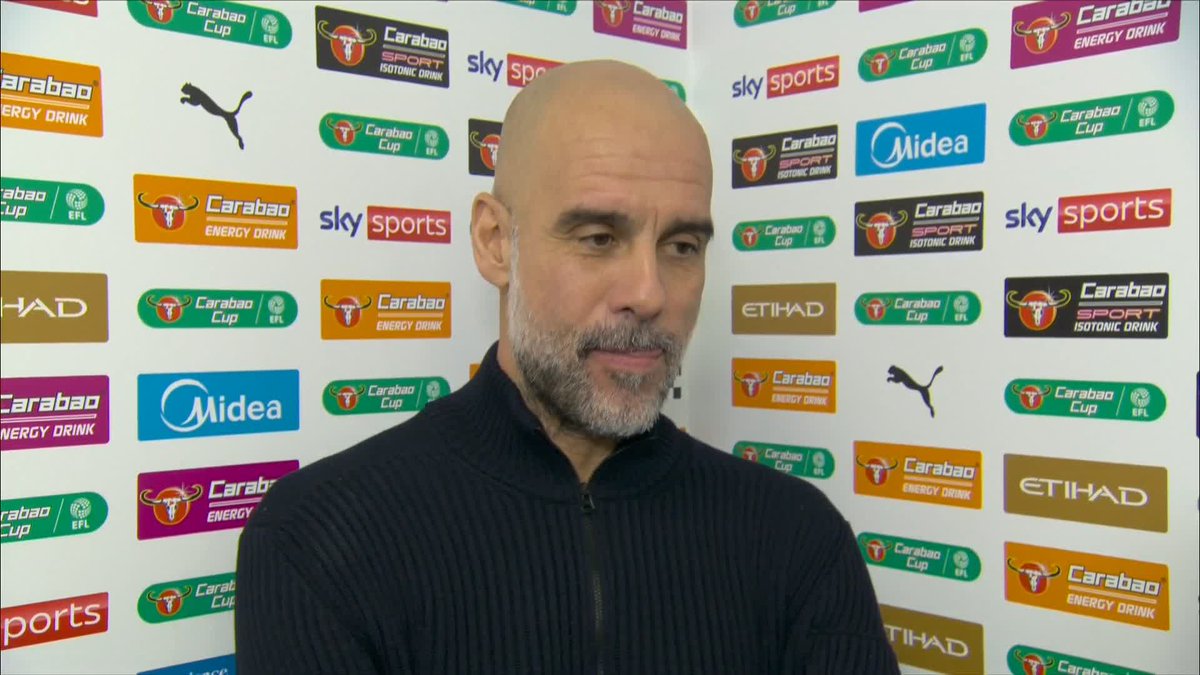 "We made four in a row - like the Premier League" 😅 Pep Guardiola reminds us of his success in the Carabao Cup over the years 🏆
