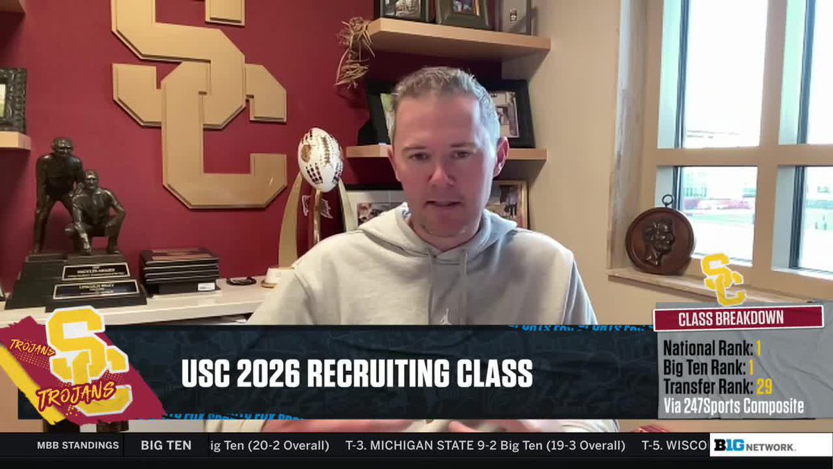 "Their desire to win, to win championships at a high level and do it at SC together, was really kinda what bonded this group from the beginning." Lincoln Riley on what brought together the nation’s top-ranked 2026 recruiting class at USC Football ✌️ 👇