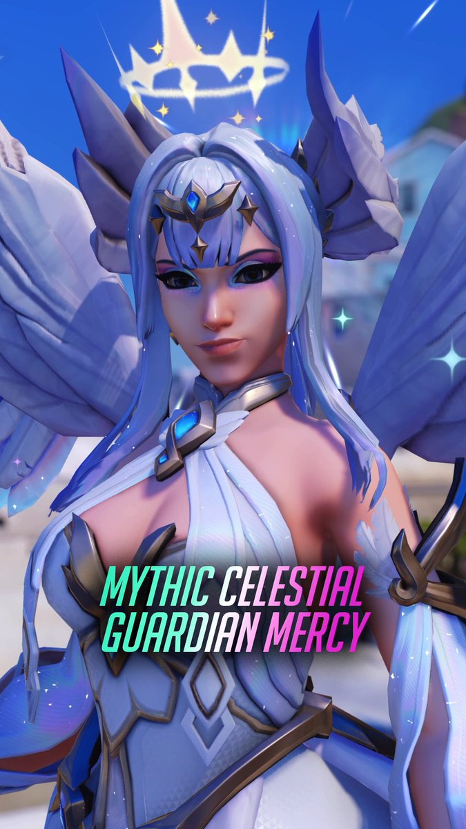 New #Overwatch Mythic Skin: Celestial Guardian Mercy Trailer 🪽
