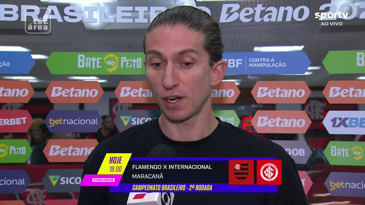 Filipe Luís sobre a pressão pelas 3 derrotas seguidas do Flamengo: “Absolutamente normal. Desde o primeiro dia que eu vesti essa camiseta, a exigência sempre foi máxima. Sabemos disso, mas precisamos do apoio do nosso torcedor.” 🎥 sportv | ge