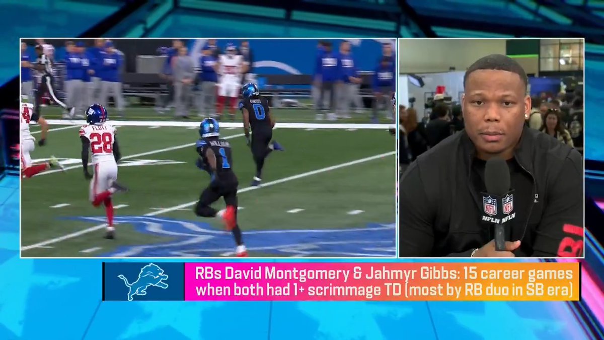 "Jahmyr [Gibbs] is one of, if not the best running backs in the league and I'm a damn good [running] back myself." David Montgomery on the Sonic and Knuckles duo that makes up the Detroit Lions backfield 🦁