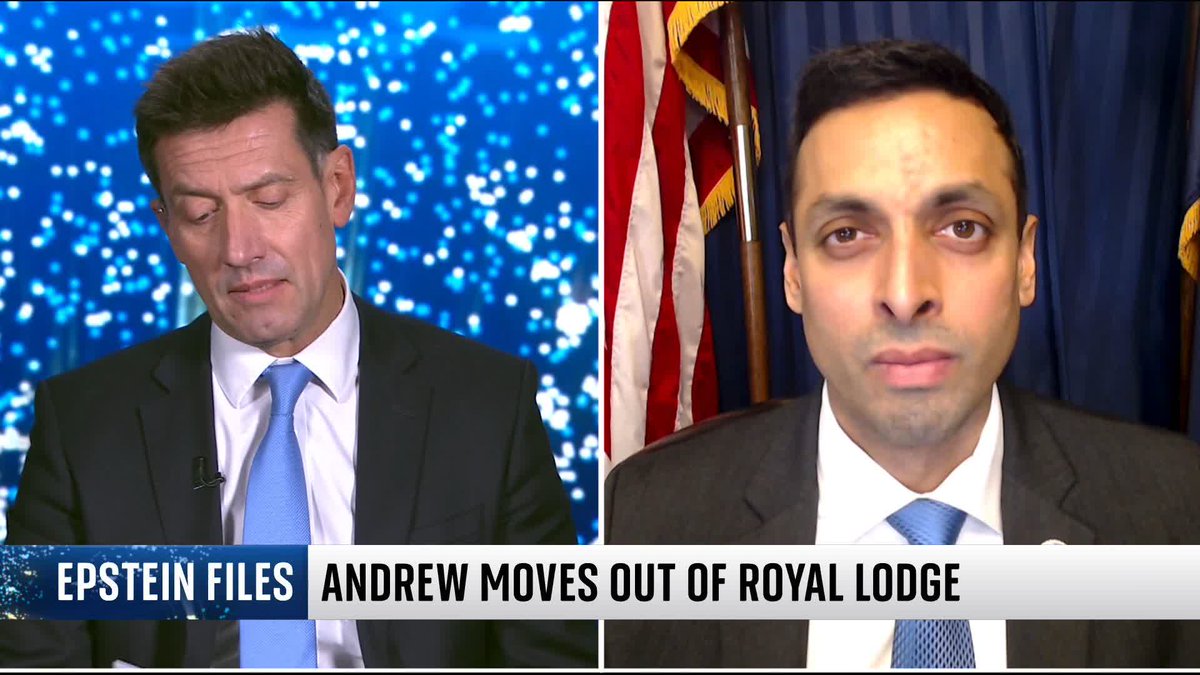 Suhas Subramanyam, a member of the U.S. House Oversight Committee, tells Dominic Waghorn that the FBI should re-request an interview with Andrew Mountbatten-Windsor over his links to Jeffrey Epstein. Andrew has always denied any wrongdoing in relation to Epstein. 📺 Sky 501