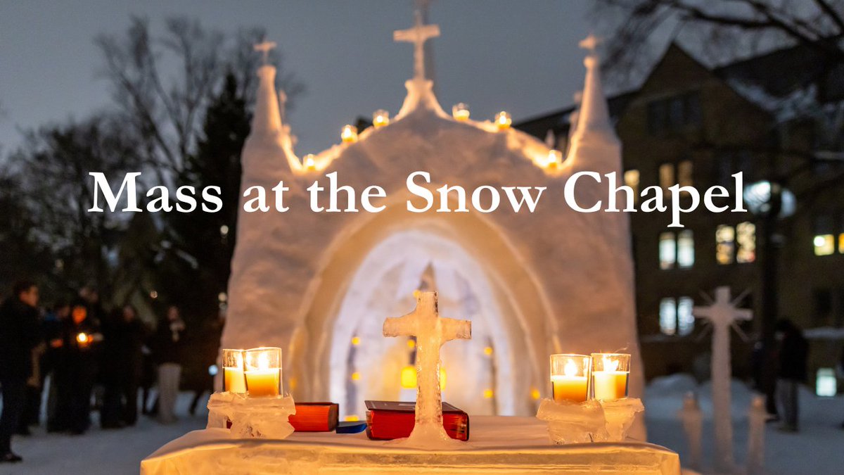 The Coyle community built a church made entirely of ice and snow. Then they held a Mass. Video intern Jocelyn Connors captured the scene at Notre Dame on Monday, February 2.