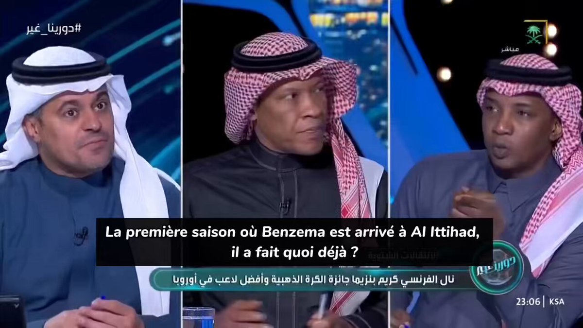 🗣️ « 𝗠𝗔𝗜𝗦 𝗧’𝗘𝗦 𝗤𝗨𝗜 𝗧𝗢𝗜 𝗔𝗨 𝗙𝗜𝗡𝗔𝗟 ? » 😠 Dans l’émission “Dawrina Gher”, la légende d’Al Ittihad Mohamed Noor 𝗗𝗘́𝗠𝗢𝗡𝗧𝗘 𝗞𝗮𝗿𝗶𝗺 𝗕𝗲𝗻𝘇𝗲𝗺𝗮 après sa signature chez Al Hilal !💥