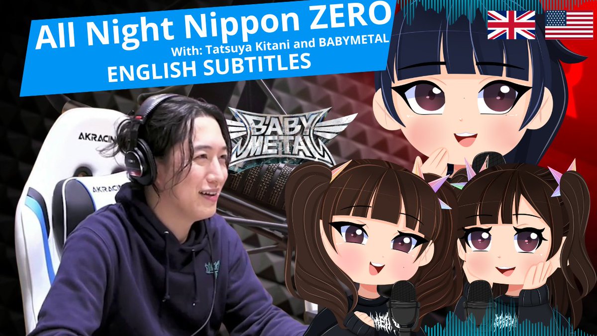 🎙️ All Night Nippon ZERO with Tatsuya Kitani &amp; BABYMETAL (ENG SUBS) A super fun radio talk full of laughs, tour stories, Metal Mental, and unexpected moments 🤘🔥 From overseas tours to Slipknot, Lady Gaga &amp; even Beyblades 😆 🎧 Feb 2, 2026 #キタニタツヤANN0 #BABYMETAL