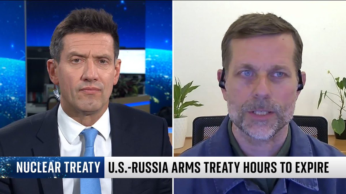 In a few hours time, the last remaining nuclear arms pact between the U.S. and Russia will expire. A nuclear risks expert tells Dominic Waghorn that "we should be worried" that there are no agreed constraints on U.S. and Russian arsenals. 📺 Sky 501