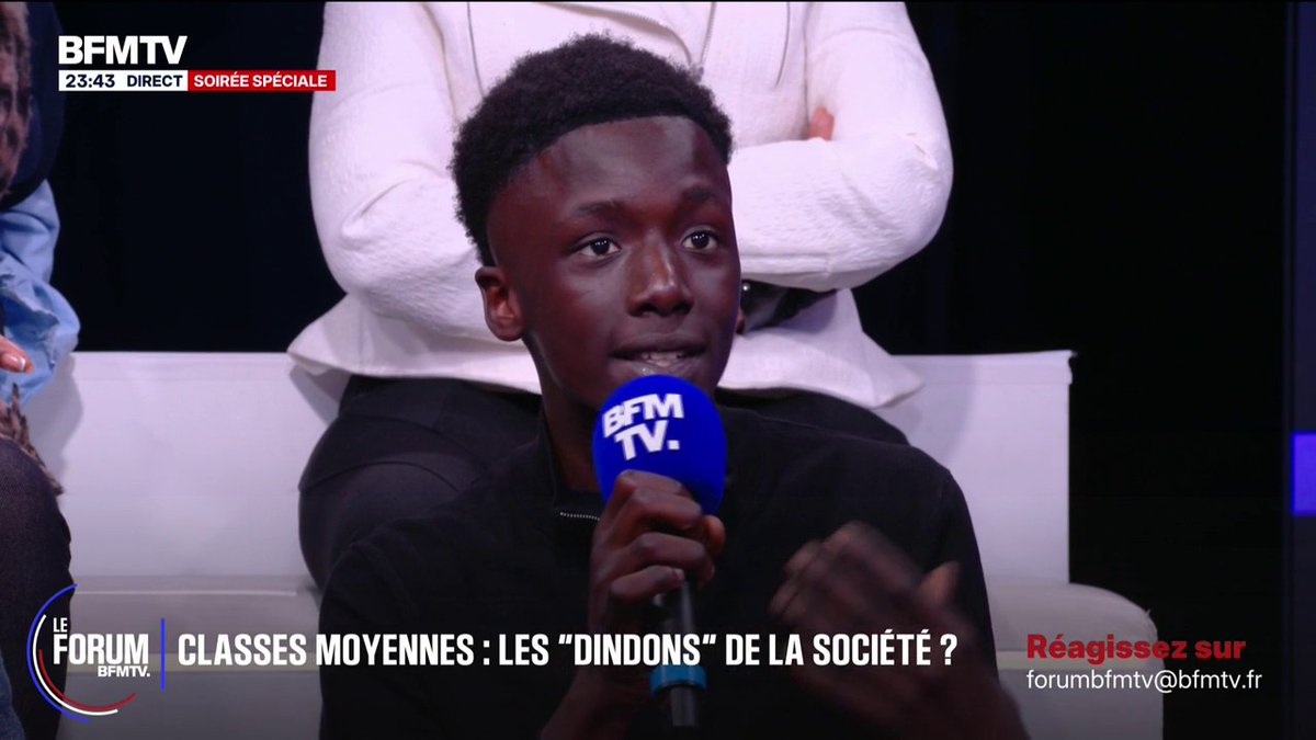 Classes moyennes: "J'ai vraiment l'envie de ne pas être dans l'assistanat", déclare ce jeune de 18 ans #FORUMBFM