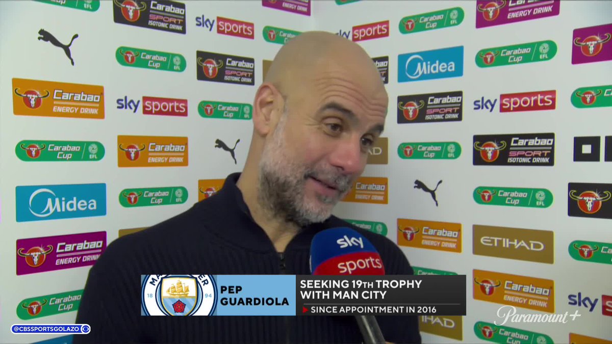 "I don't understand why he can not play the final. Hopefully we make a letter, and hopefully the Carabao Cup, they can understand." Manchester City manager Pep Guardiola is hoping to see Marc Guehi feature in the Carabao Cup final 🏆