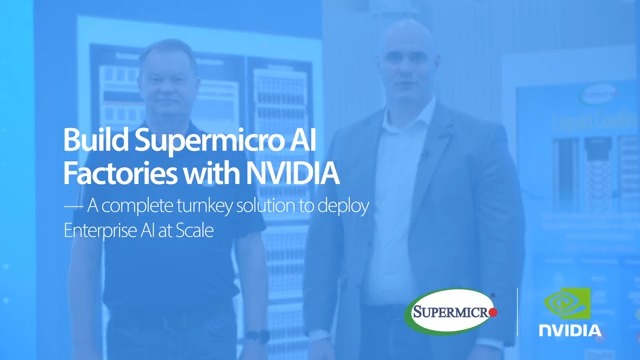 Supermicro and NVIDIA AI Factories deliver complete, turnkey solutions for enterprise AI at scale, accelerating time-to-online and time-to-revenue. Full-stack integration includes compute, software, networking, and storage for seamless deployment. Start Scaling AI Now!