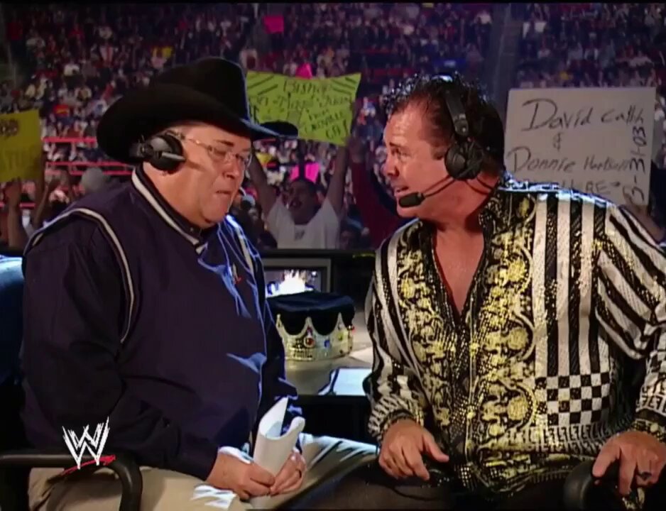 JR shredding Eric Bischoff for ending Stone Cold's career. #wwe03
