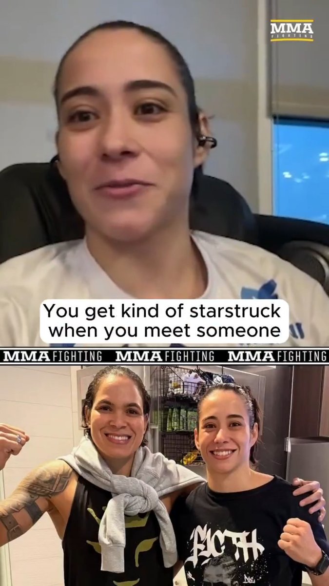 Bruna Brasil admits she was " starstruck’ meeting Amanda Nunes at the UFC PI: "She surprised me positively as a person, with her friendliness. The way she speaks, her posture. She really carries herself like a champion." (🎥 Guilherme Cruz)