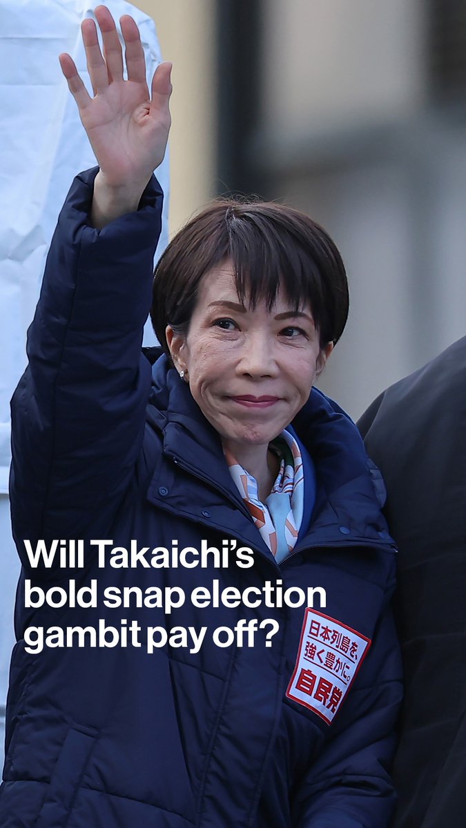 Japan will vote this Sunday after PM Sanae Takaichi called for a snap election last month. It’s a bold gamble for Japan’s first-ever female PM since she risks a self-inflicted ouster. But the stakes are also high for Japan and global investors