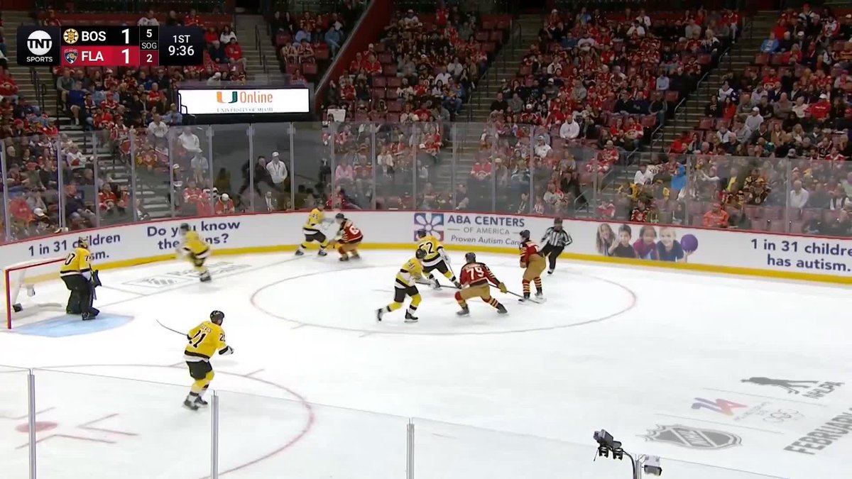 Charlie McAvoy had to leave the game after this hit.