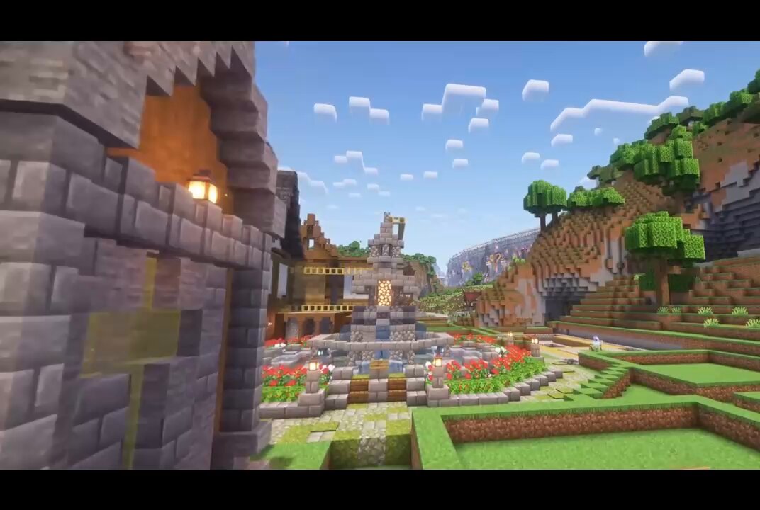 Que bonito va quedando el pueblo amigos 🥹 ahí de fondo de se la muralla del patrón ✨