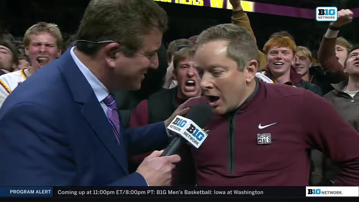 The Barn was rocking ‼️ Andy Katz spoke with Niko Medved after the huge Minnesota Men's Basketball win ⬇️