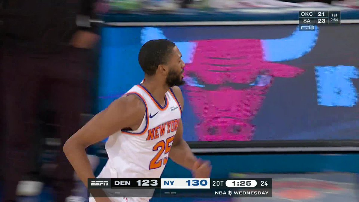 Mikal Bridges makes his first three of the game in 2OT 🔥