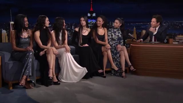 .KATSEYE’s Yoonchae got to meet ROSÉ at the GRAMMYs 🥹 #FallonTonight #KATESEYEonFallon