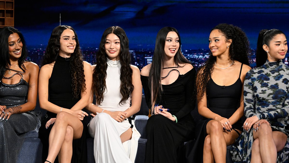 🌟 | #KATSEYE on the Tonight Show the girls share which members they’d want to Freaky Friday swap with Sophia -> Megan Manon -> Yoonchae Megan -> Sophia Yoonchae -> Lara Daniela -> Sophia Lara -> Manon
