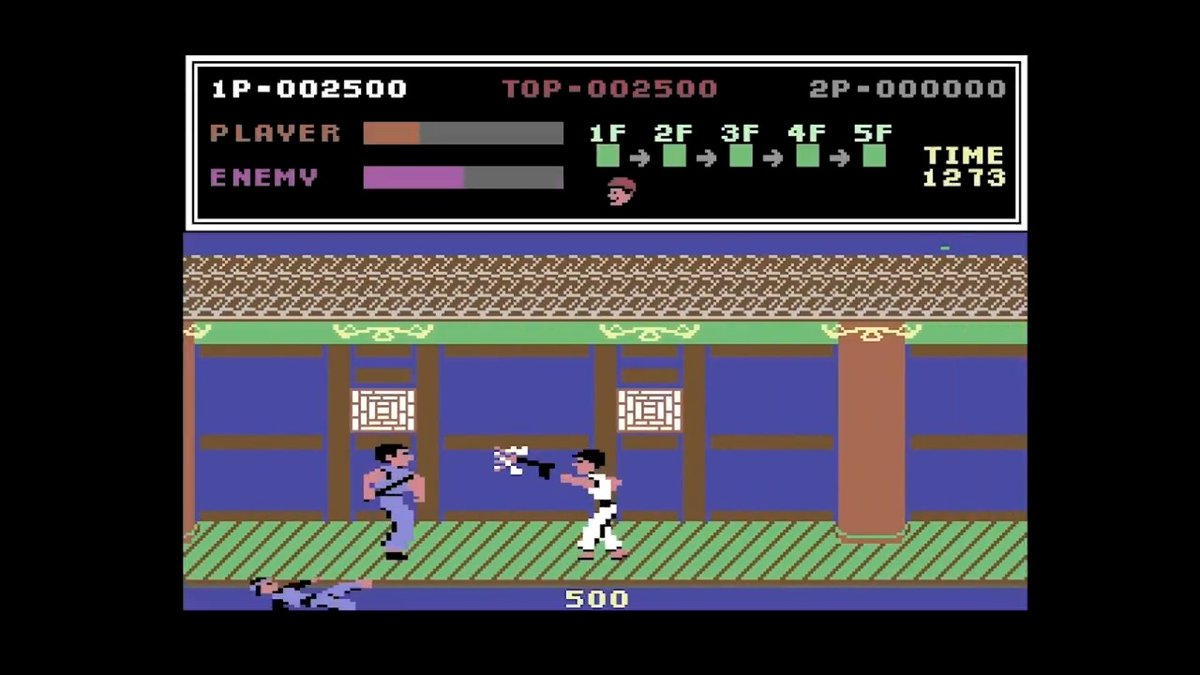 5 facts you didn't know about Kung-Fu Master, the classic 1985 Commodore 64 game from Data East (Developed by Berkeley Softworks): 1) On level 1, you could hold down the Shift Key and G for a gun, as seen in the video. This only worked on level 1. 2) An add-on to the gun cheat: press Shift and G and stand still for 1 second to show "By Chris Hawley" and then reset to the start. 3) Chris Hawley never made another game. 4) The USA Floppy disk was a Flippy Disk. On one side was the Commodore 64 version and on the other (flip it over) had the Apple II version. 5) The game is loosely inspired by the Jackie Chan movie Wheels on Meals. Have you watched it, and do you see the similarity? Bonus fact: You may recognize the developer, Berkeley Softworks, from GEOS. This game and Karate Champ were the only two games they made before creating the very successful GEOS for the C64.