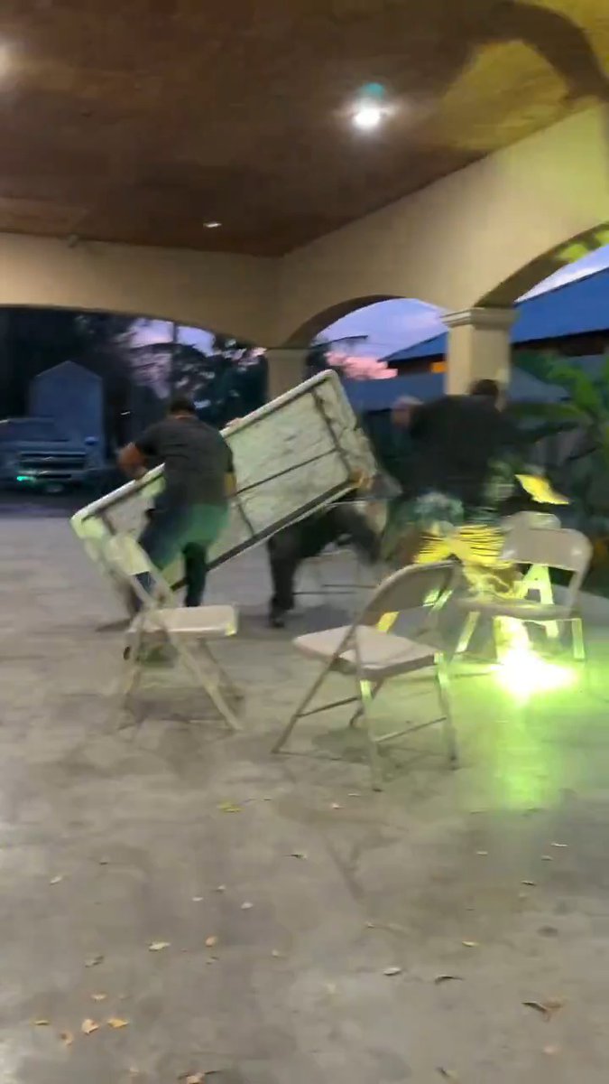 Why didn't they use the table as a shield? 🤣🤣