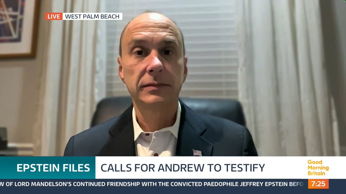 'Do you think there is any chance that either Andrew Mountbatten-Windsor or Lord Mandelson could be called by the Department of Justice?' Susanna Reid talks to Spencer Kuvin, a lawyer who has represented Epstein survivors for nearly 20 years.
