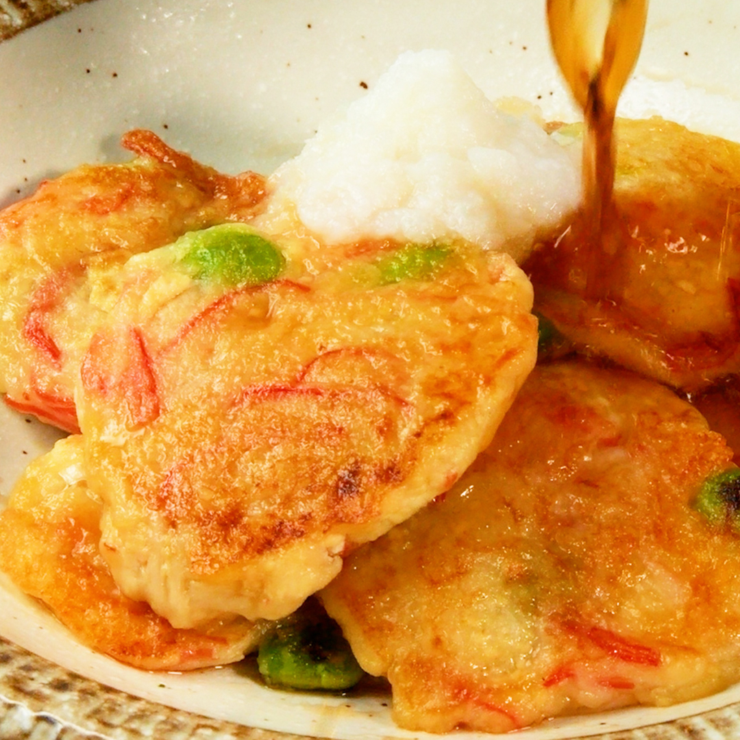 【48円の豆腐がここまで旨くなるとは♡】もちもち食感にハマる！混ぜて焼くだけの簡単おかずレシピ / Fluffy Agedashi Tofu😋🥢