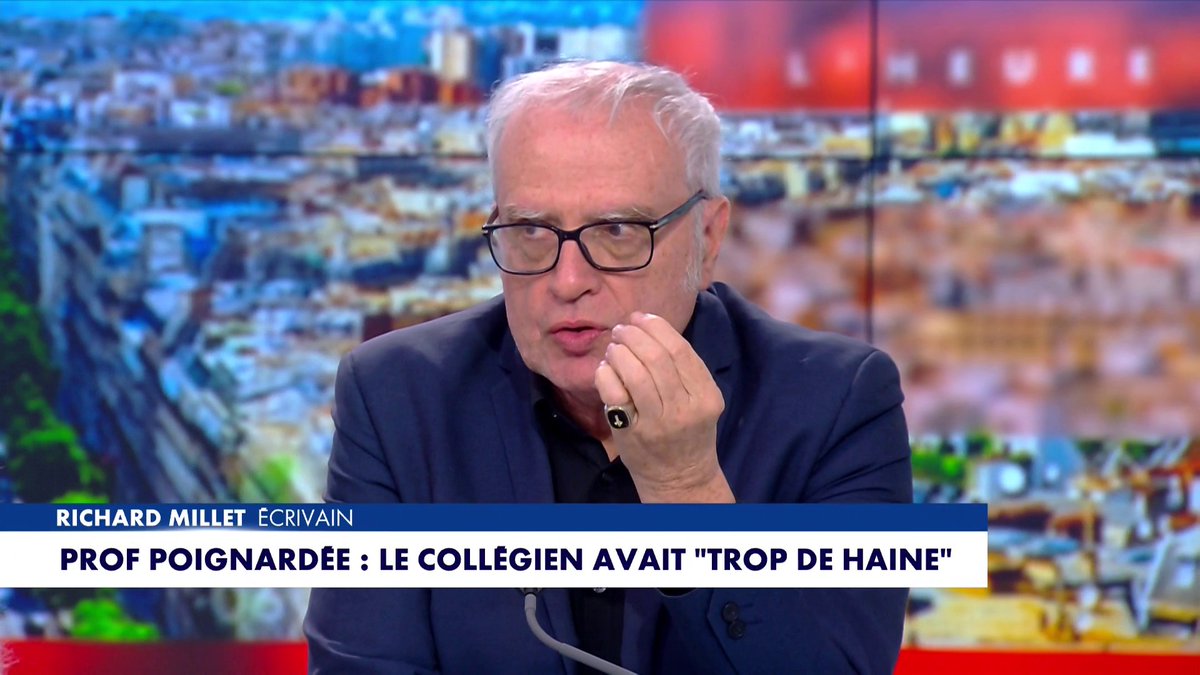 Richard Millet : «On a l’impression que cet individu est habité par la haine à l’état pur, par Satan», à propos du profil de l’adolescent qui a agressé sa professeure à Sanary-sur-Mer, dans #HDPros
