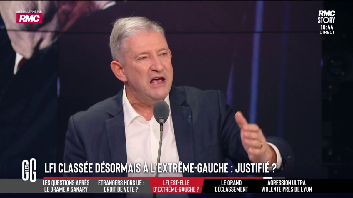 🔴 LFI, d’extrême gauche ? Emmanuel de Villiers : "Ces gens ont des positions extrémistes. M. Léaument glorifie les horreurs de la Révolution française. Il n’a jamais vu une mare de sang" Bruno Poncet : "Toi non plus, à part au Puy du Fou avec du sirop de fraise" #GGRMC
