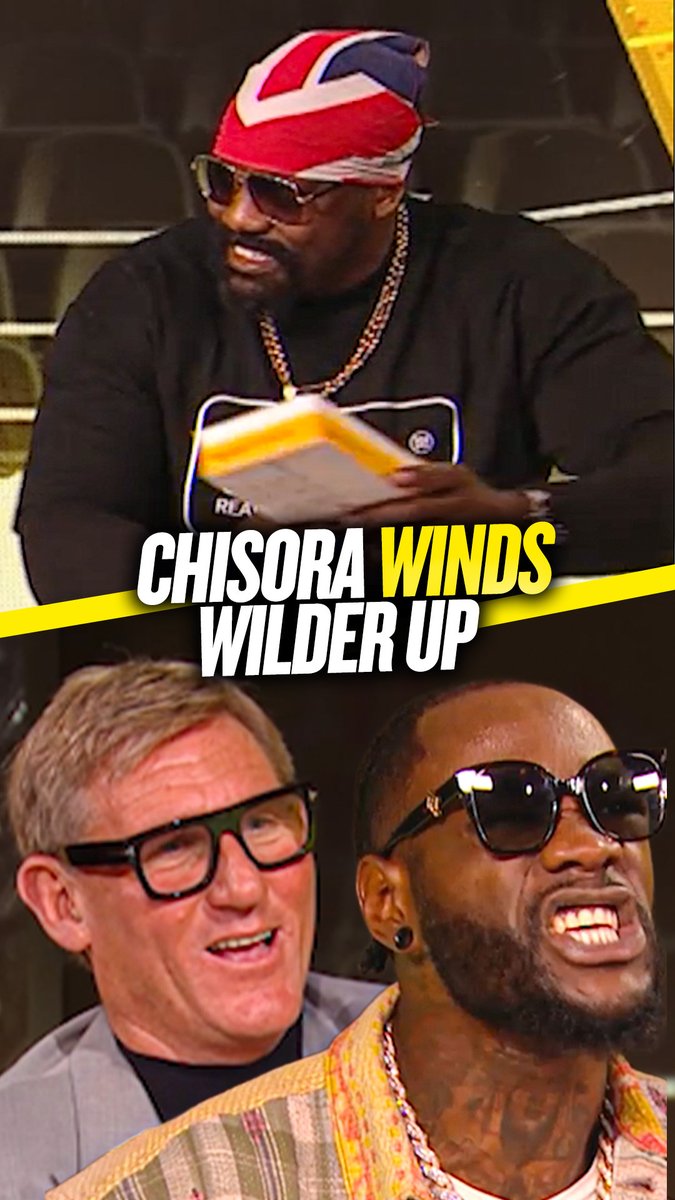 Derek Chisora during Simon Jordan & Deontay Wilder's ARGUMENT! 👀 WATCH THE FULL VIDEO LINKED BELOW! ⬇️