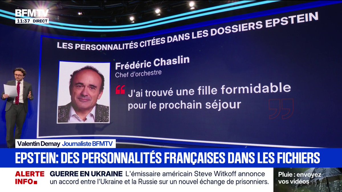 🚨ALERTE INFO BFM évoque désormais les personnalités françaises dont les noms apparaissent dans les fichiers Epstein, alors qu’un fact-checker de la chaîne avait, trois jours plus tôt, minimisé la portée de ces révélations..
