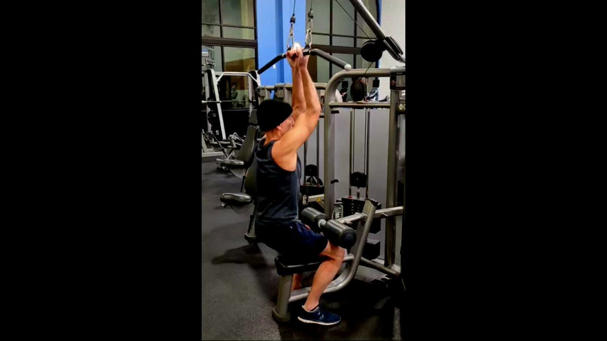 How I train and stay in shape at age 70 Pulldowns is one of my exercises, and I do them slow and controlled.