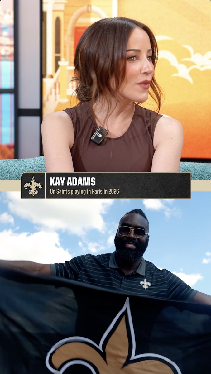 "I am excited about Paris!" @HeyKayAdams wants to go to the #Saints game in Paris 🇫🇷 New Orleans Saints en France | NFL France