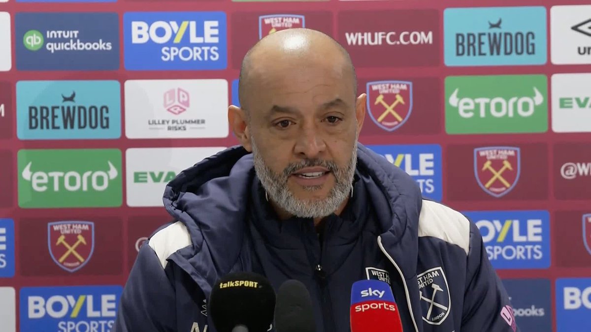 "I'm totally convinced that we are going to be okay, this I can tell to our fans" 🗣️ Nuno Espírito Santo when asked if he was disappointed West Ham didn't spend the money available from the sale of Lucas Paqueta ⚒️