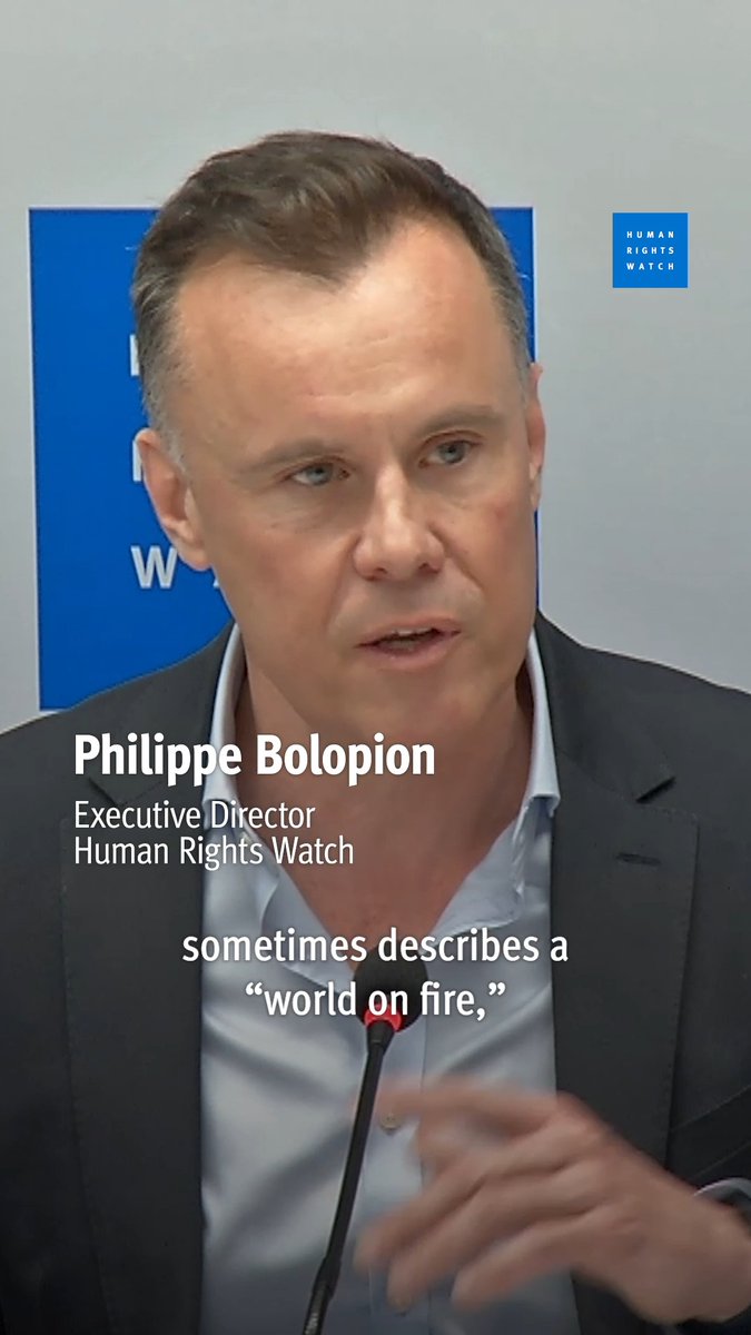 Around the world, "we have raging situations of mass atrocities," says Philippe Bolopion. One of them being in Gaza and the West Bank, where the Israeli government has been committing acts of genocide, crimes against humanity, and ethnic cleansing. Learn more from our World Report 2026 launch: