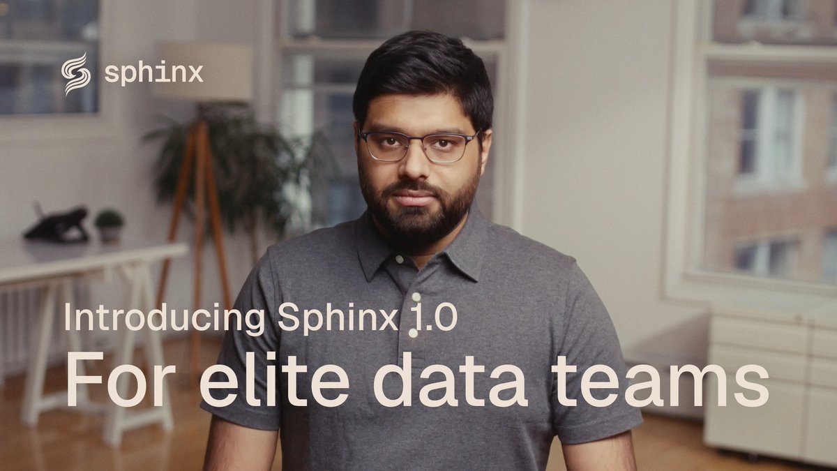 The world’s most powerful data agent releases today. Sphinx 1.0 is here to power elite data teams.